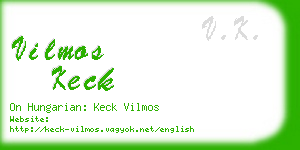 vilmos keck business card